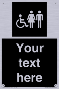 Custom information: black panel disabled female and male